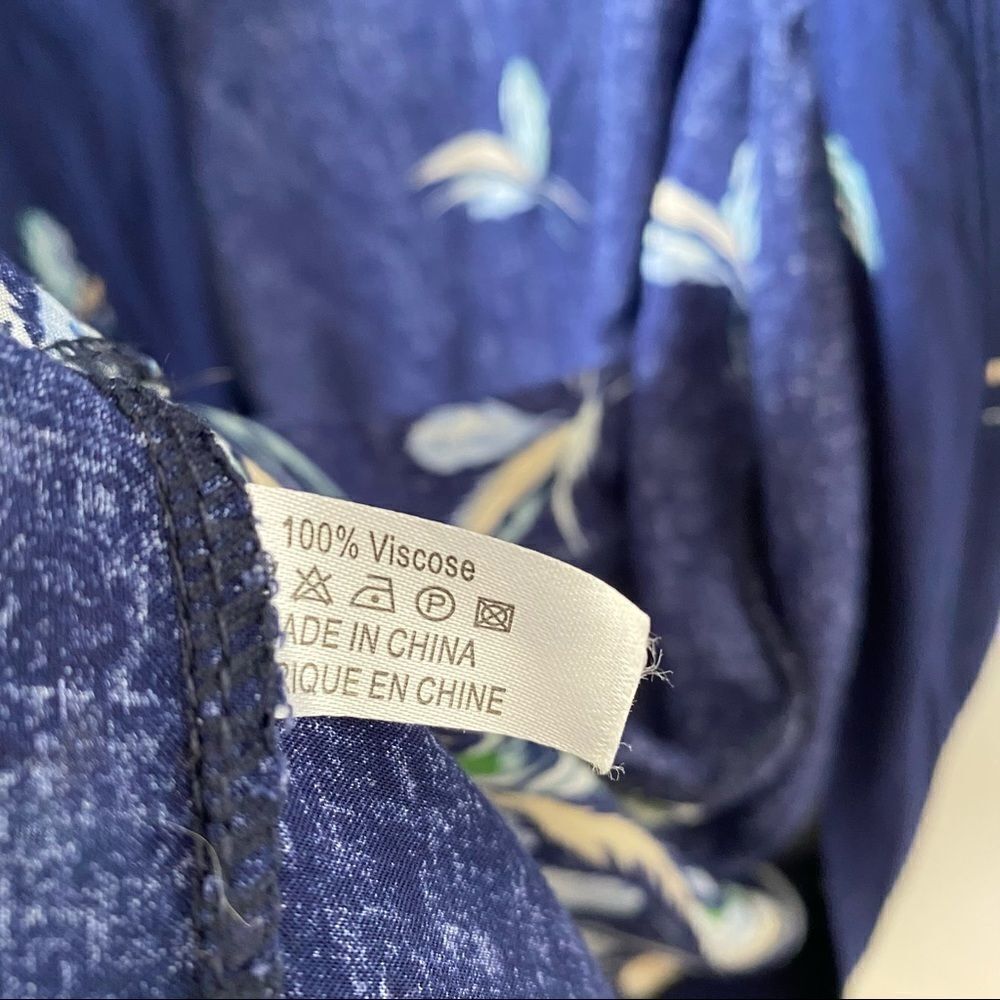 SUMMER & Rose-Leaf Print Midi Lightweight Kimono - Picture 8 of 8